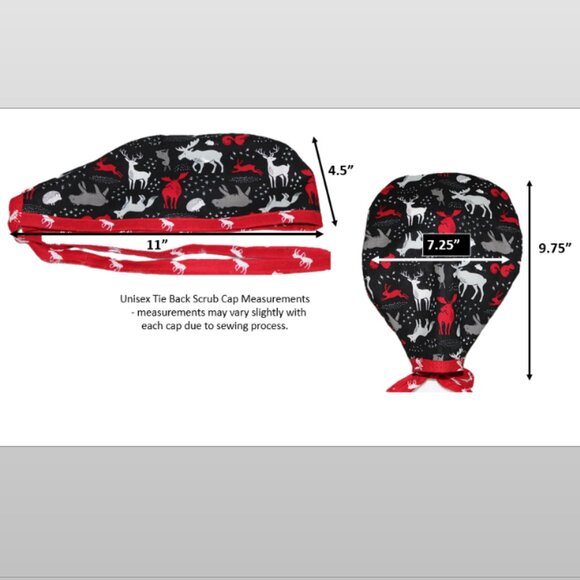 Mens Tie Back Scrub Cap Handmade - Hunters Paradise - Picture 6 of 8